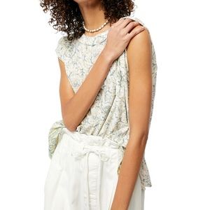 NWT Free People High Tide Shirt-Ivory, M